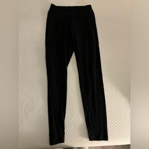 Cute black simple pants with a little flare at the bottom